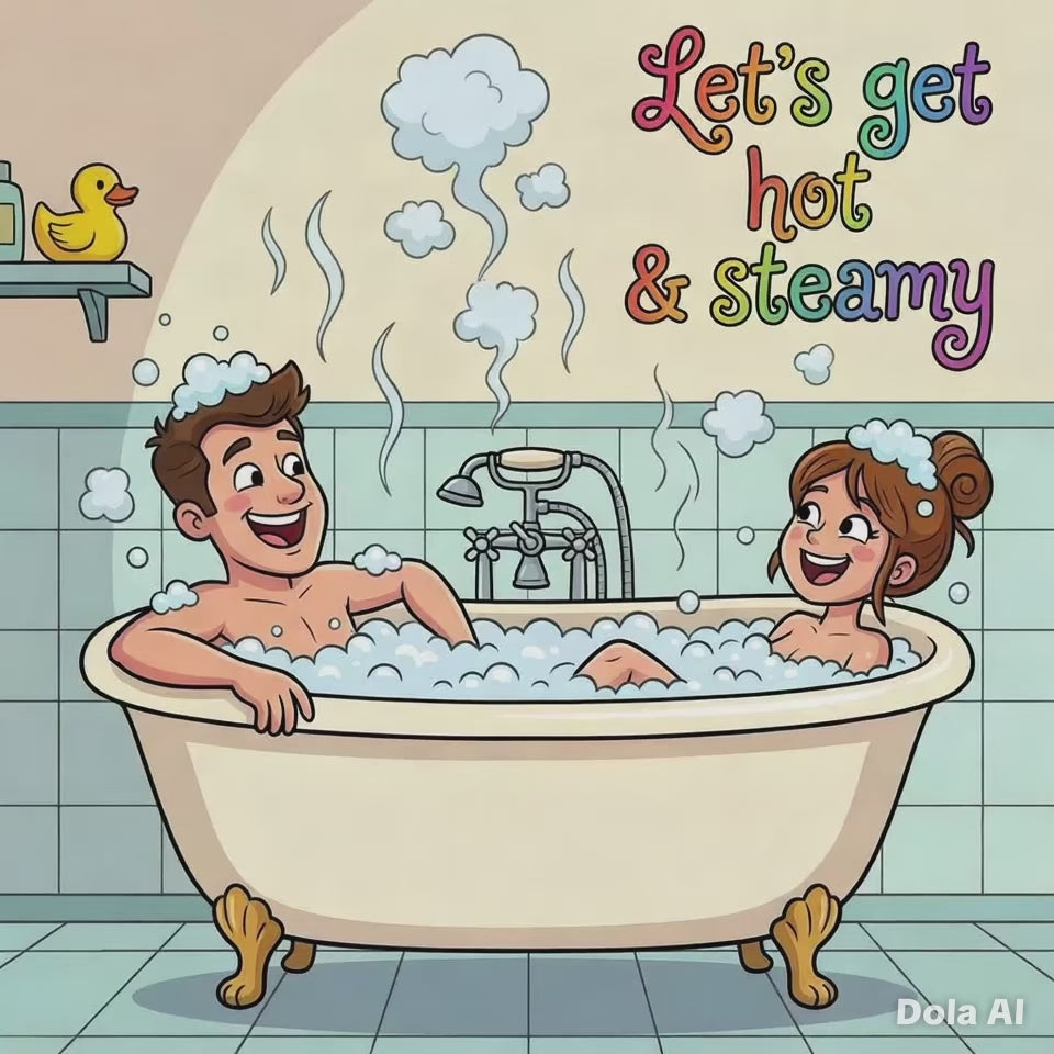 Let's Get Hot & Steamy – Funny Adult Birthday Card. TEXACARD