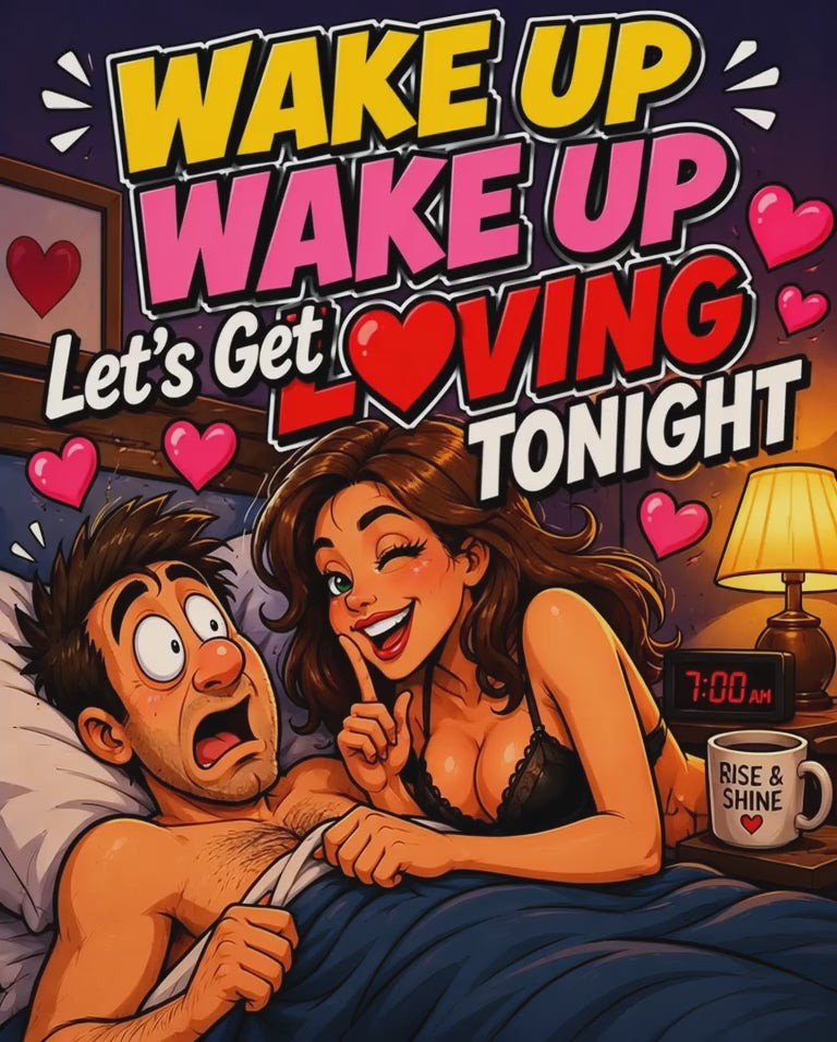 Lets Get Loving Funny Adult  Birthday Card. TEXTACARD