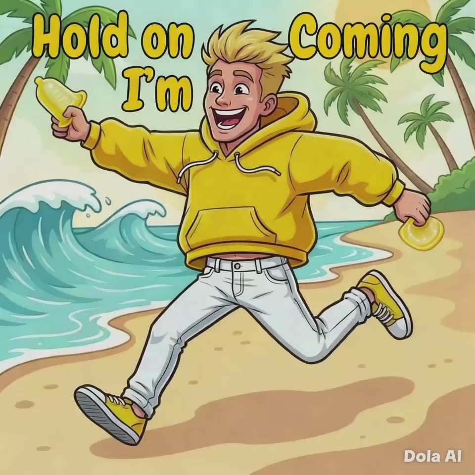 Hold On I'm Coming – Funny Adult Birthday Card. TEXTACARD (Copy)